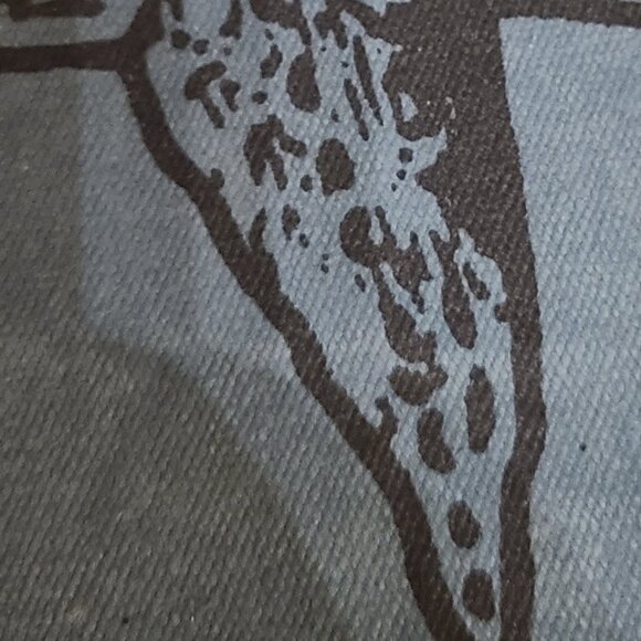 Mona B Starfish Wallet Upcycle with Zipper Gray-Blue - Picture 4 of 7